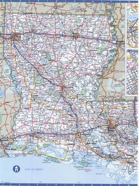 southern louisiana map|detailed louisiana road map.